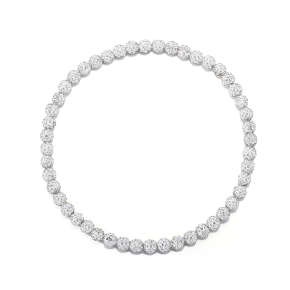 Baseball Rhinestone Beaded Chain Necklace Adjustable Bling Ice Collection Gift - Picture 2 of 8